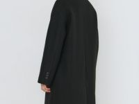 Длинное двубортное пальто, Черный