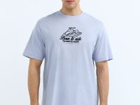 Футболка с принтом, Голубой