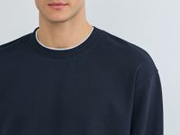 Свитшот с имитацией футболки, Синий