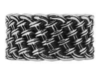 Кольцо ZIPPO, серебристое, с плетёным орнаментом, нержавеющая сталь, диаметр 21 мм