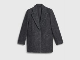 Пальто-пиджак из шерсти, Серый
