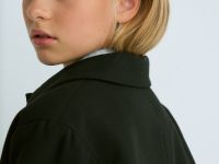 Укороченный жакет для девочек, Черный