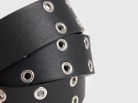 Ремень с люверсами для девочек, Черный