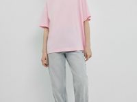 Базовая футболка оверсайз, Розовый