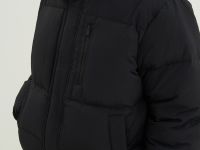 Пуховик с воротником-стойкой