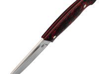 Нож Стрела, сталь Elmax, рукоять карбон, черно-красный