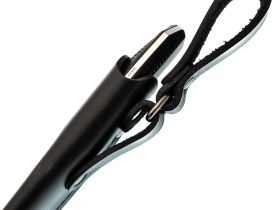 Нож Pocket Wolf Мини Тактик с долом, сталь AUS10Co, рукоять G10, черный с красной вставкой