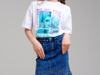 Юбка текстильная джинсовая для девочек