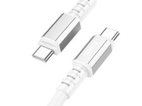 Кабель Hoco X85 Strength (Type-C) на (Type-C) 3A/60W 100см силиконовый (белый)