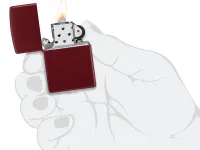 Зажигалка ZIPPO Classic с покрытием Merlot, латунь/сталь, бордовая, глянцевая, 38x13x57 мм