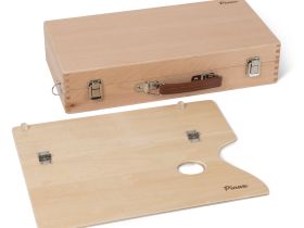 Ящик художника Pinax SB-22 с алюм. органайзером, складной палитрой и плечевым ремнем, бук