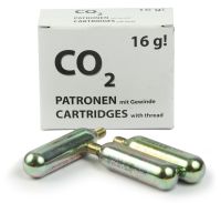 Баллон CO2 16 гр резьбовой 1 штука (серый)