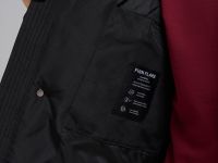 Утепленное полупальто с накладными карманами и капюшоном