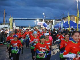 Около 700 участников. Впервые на Играх Манчаары провели массовый забег