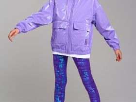 Куртка текстильная с полиуретановым покрытием для девочек (ветровка)