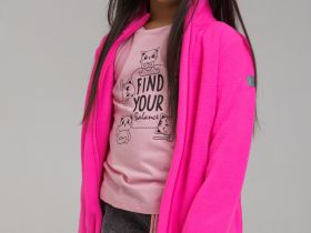 Толстовка из флиса на молнии для девочки