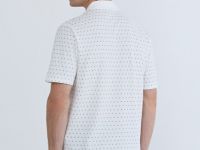 Поло с принтом, Белый