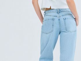 Укороченные прямые джинсы Straight, Голубой