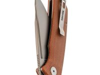Складной нож Petrified BELUGA PFP01KMP, сталь K110, рукоять Brown Micarta