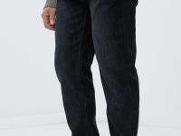 Утепленные джинсы straight fit мужские