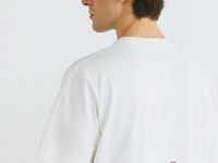 Футболка из плотного хлопка с текстовым принтом, Белый