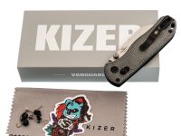 Складной нож Kizer Drop Bear 2, сталь Nitro-V, рукоять микарта, черный