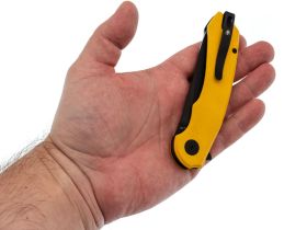 Раскладной нож Petrified Fish Waterspout, сталь 14C28N с покрытием PVD, рукоять желтый G10