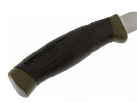 Нож с фиксированным лезвием Morakniv Companion MG (C), углеродистая сталь, рукоять резина/пластик, цвет хаки