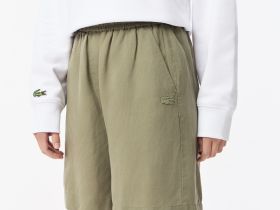 Женские шорты Lacoste из смеси льна