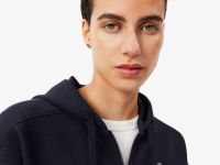 Женская толстовка Lacoste с капюшоном на молнии