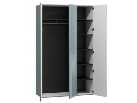 Распашной шкаф Монсон 3-135x222 Серо-зеленый