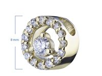 Классическая подвеска из желтого золота с бриллиантами э0301пд12161000