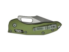 Складной нож Microtech Stitch, сталь М390, рукоять алюминий, зеленый