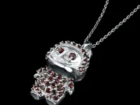 Подвеска из серебра с гранатами э0606пд10250366