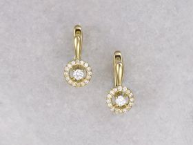 Серьги из желтого золота с бриллиантами э0301сг10177400