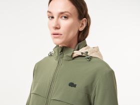 Женская утеплённая куртка-парка Lacoste с эластичным поясом