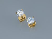 Пусеты из желтого золота э0312пс05112600