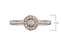 Кольцо из красного золота с бриллиантами э0201кц04153200