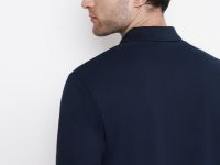 Поло из технологичной ткани с молнией, Синий