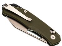 Складной нож SRM Cub, сталь Laminated 140Cr, рукоять G10, зеленый