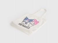 Сумка-шоппер с принтом для девочек, Белый