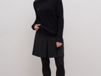 Трикотажный женский джемпер с длинным рукавом