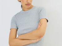 Футболка в рубчик, Серый