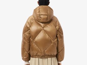 Женский дутый короткий пуховик Lacoste оверсайз