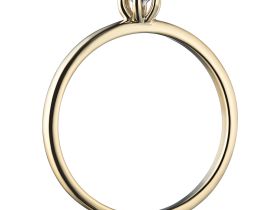 Помолвочное кольцо из красного золота с бриллиантом э0201кц04160600