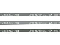 Набор из водорастворимых чернографитовых карандашей в блистере Cretacolor, 3 шт, твердость HB,4B,8B