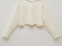 Укороченное худи из хлопка широкого силуэта