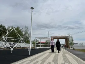 В Жатае открыли новый бульвар с паровым фонтаном