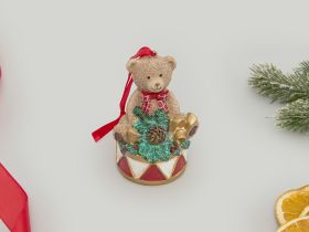 Елочная игрушка Тедди барабанщик/Teddy drum