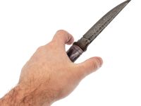 Авторский нож Сварог, сталь мозаичный дамаск, подарочная шкатулка